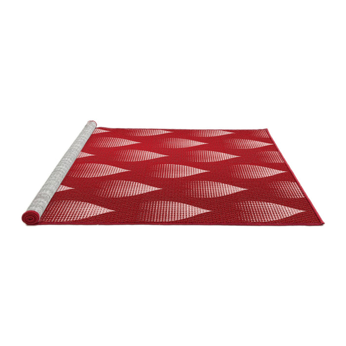 Sideview of Machine Washable Transitional Red Rug, wshpat3576rd
