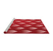 Sideview of Machine Washable Transitional Red Rug, wshpat3576rd