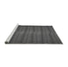 Sideview of Machine Washable Transitional Platinum Gray Rug, wshpat3577gry