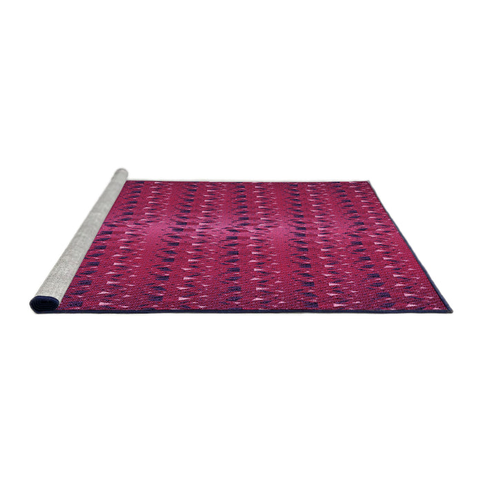 Sideview of Machine Washable Transitional Medium Violet Red Pink Rug, wshpat3577pur