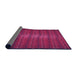 Thickness of Patterned Medium Violet Red Pink Rug, pat3577pur