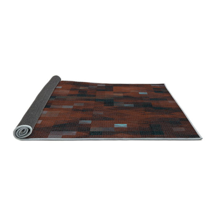 Thickness of Patterned Coffee Brown Rug, pat3578lblu