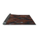 Thickness of Patterned Coffee Brown Rug, pat3578lblu