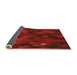 Thickness of Patterned Tomato Red Rug, pat3578org