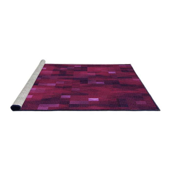 Sideview of Machine Washable Transitional Medium Violet Red Pink Rug, wshpat3578pur