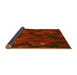 Thickness of Patterned Mahogany Brown Rug, pat3578yw