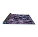 Thickness of Patterned Purple Mimosa Purple Rug, pat3579blu