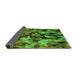 Thickness of Patterned Dark Forest Green Rug, pat3579grn