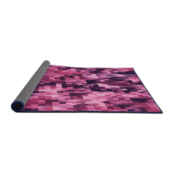 Thickness of Patterned Neon Pink Rug, pat3579pur