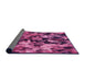 Thickness of Patterned Neon Pink Rug, pat3579pur