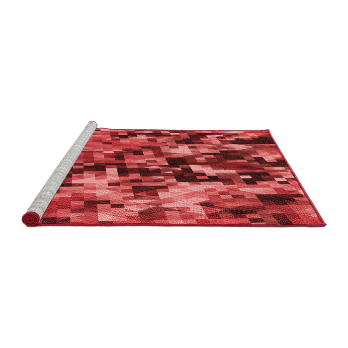 Sideview of Machine Washable Transitional Red Rug, wshpat3579rd