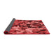 Thickness of Patterned Red Rug, pat3579rd
