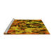 Sideview of Machine Washable Transitional Yellow Rug, wshpat3579yw