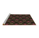 Sideview of Machine Washable Transitional Chocolate Brown Rug, wshpat358brn