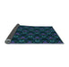 Thickness of Patterned Dark Cyan Green Rug, pat358lblu