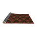 Thickness of Patterned Saddle Brown Rug, pat358org