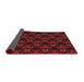 Thickness of Patterned Maroon Red Rug, pat358rd