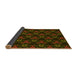 Thickness of Patterned Dark Bronze Brown Rug, pat358yw