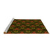 Sideview of Machine Washable Transitional Dark Bronze Brown Rug, wshpat358yw