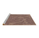 Sideview of Machine Washable Transitional Chestnut Brown Rug, wshpat3580brn