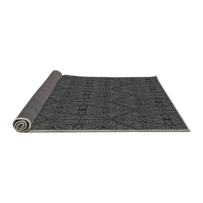 Thickness of Patterned Midnight Gray Rug, pat3581gry