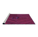 Sideview of Machine Washable Transitional Medium Violet Red Pink Rug, wshpat3582pur