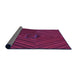Thickness of Patterned Medium Violet Red Pink Rug, pat3582pur