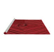 Sideview of Machine Washable Transitional Red Rug, wshpat3582rd