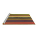 Sideview of Machine Washable Transitional Dark Golden Brown Rug, wshpat3583brn