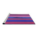 Sideview of Machine Washable Transitional Medium Violet Red Pink Rug, wshpat3583pur