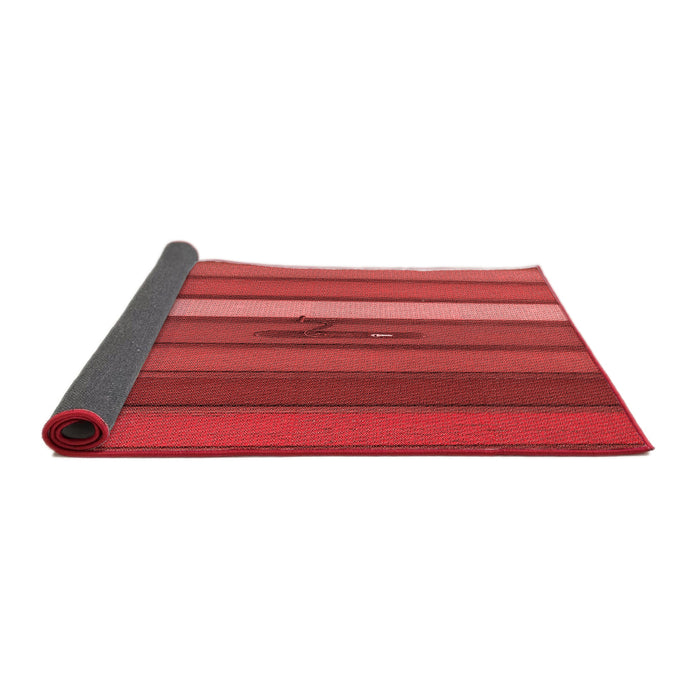 Thickness of Patterned Red Rug, pat3583rd