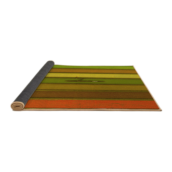 Thickness of Patterned Mahogany Brown Rug, pat3583yw