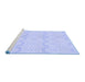 Sideview of Machine Washable Transitional Blue Rug, wshpat3584blu