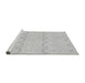 Sideview of Machine Washable Transitional Platinum Gray Rug, wshpat3584gry