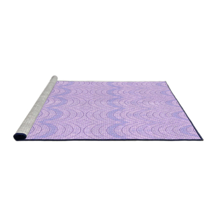 Sideview of Machine Washable Transitional Bright Lilac Purple Rug, wshpat3584pur