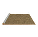 Sideview of Machine Washable Transitional Red Brown Rug, wshpat3585brn