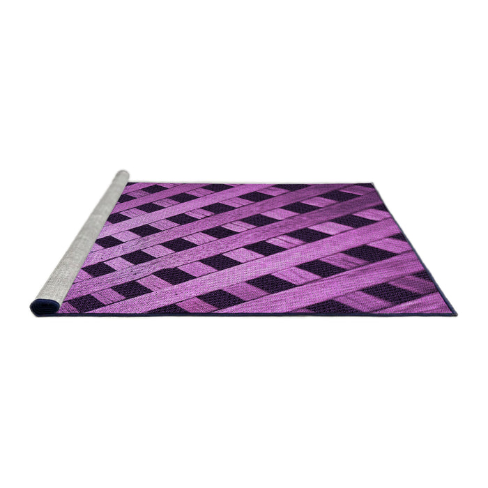 Sideview of Machine Washable Transitional Purple Rug, wshpat3586pur