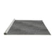 Sideview of Machine Washable Transitional Grey Gray Rug, wshpat3587gry