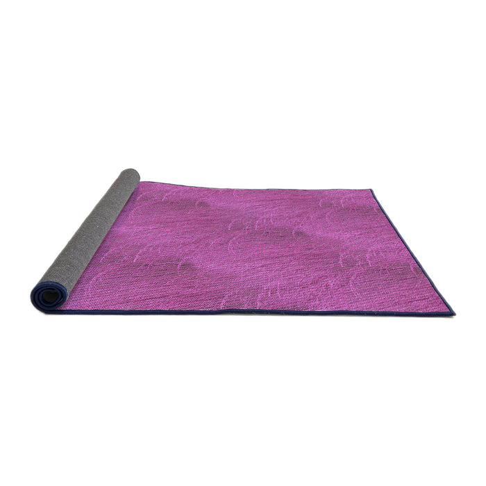 Thickness of Patterned Magenta Pink Rug, pat3587pur