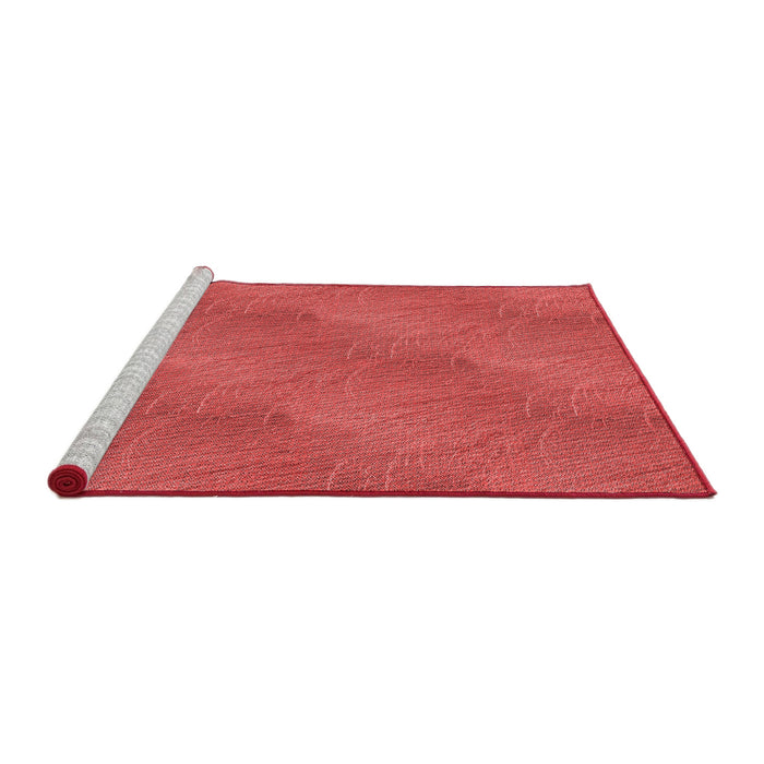 Sideview of Machine Washable Transitional Red Rug, wshpat3587rd