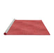 Sideview of Machine Washable Transitional Red Rug, wshpat3587rd