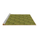 Sideview of Machine Washable Transitional Oak Brown Rug, wshpat3588brn