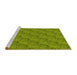 Sideview of Machine Washable Transitional Pistachio Green Rug, wshpat3588yw