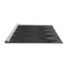 Sideview of Machine Washable Transitional Charcoal Black Rug, wshpat3589gry