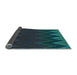 Thickness of Patterned Dark Cyan Green Rug, pat3589lblu