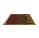 Sideview of Machine Washable Transitional Maroon Red Rug, wshpat3589org