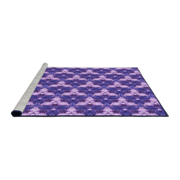 Sideview of Machine Washable Transitional Amethyst Purple Rug, wshpat359pur