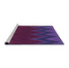 Sideview of Machine Washable Transitional Clematis Violet Purple Rug, wshpat3590pur