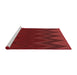 Sideview of Machine Washable Transitional Red Rug, wshpat3590rd