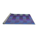 Sideview of Machine Washable Transitional Amethyst Purple Rug, wshpat3591lblu